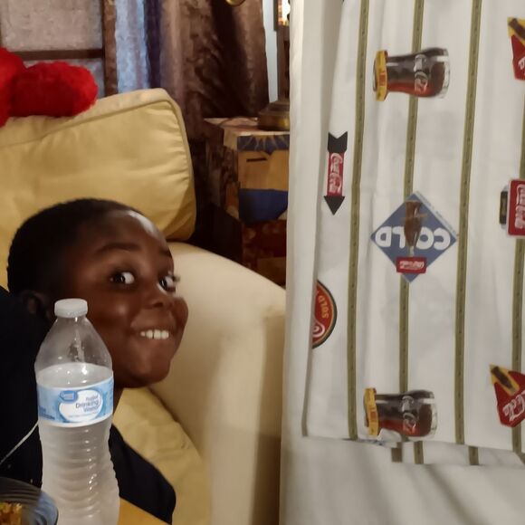 Vintage Y2K Coca-Cola Logo King Size Flat Sheet 108x104 - Picture 5 of 5